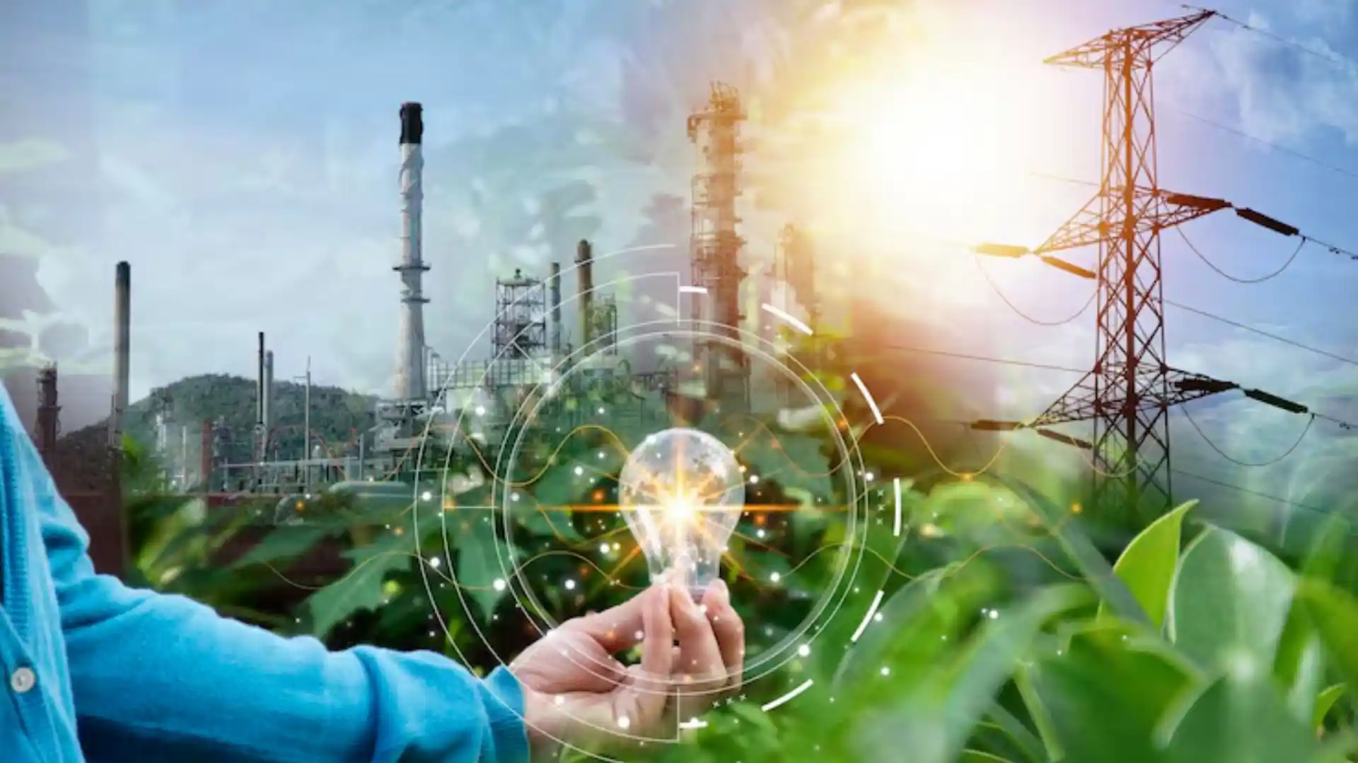 Image: a power station or solar panels