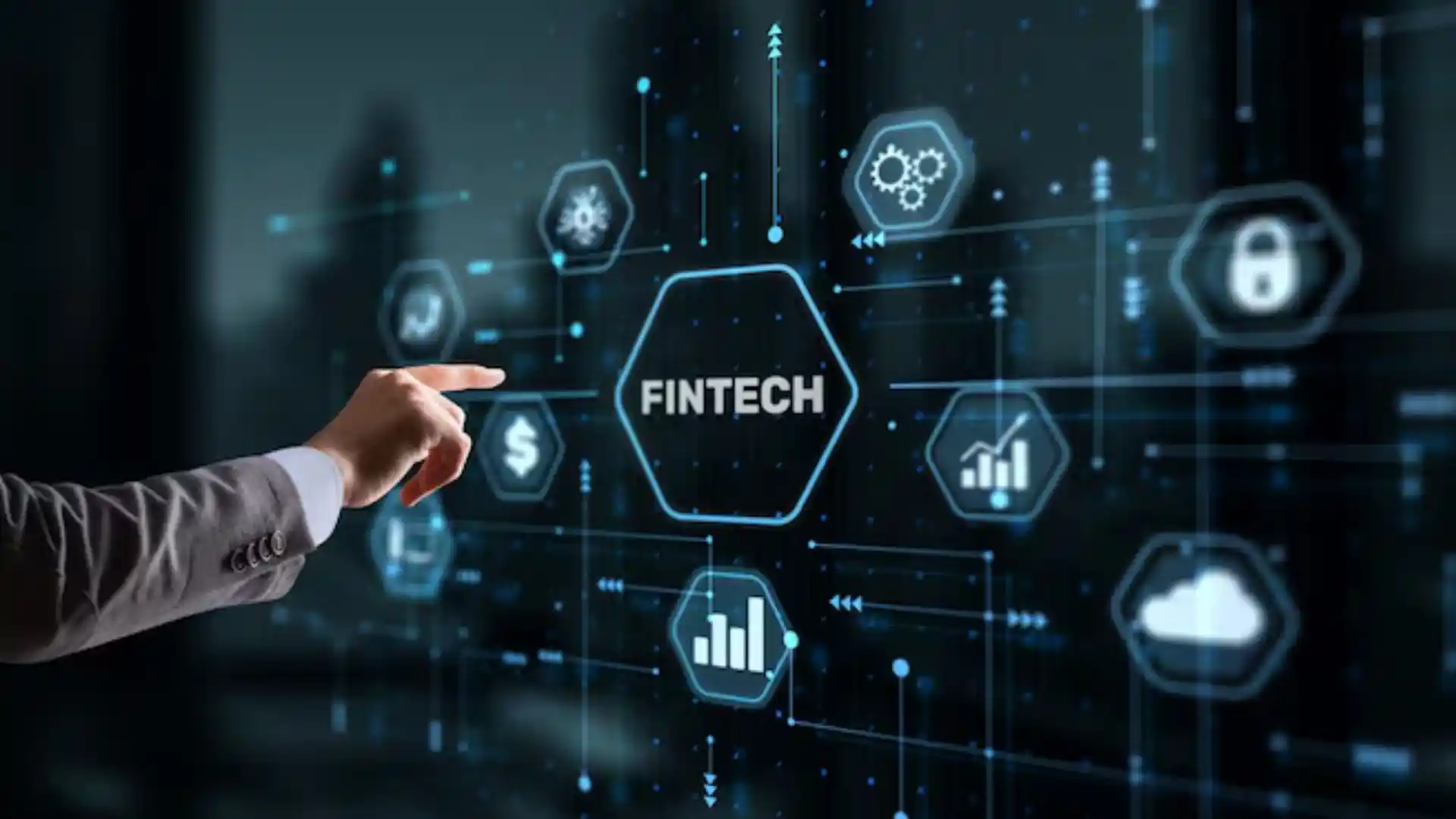 Image: a fintech startup team at work