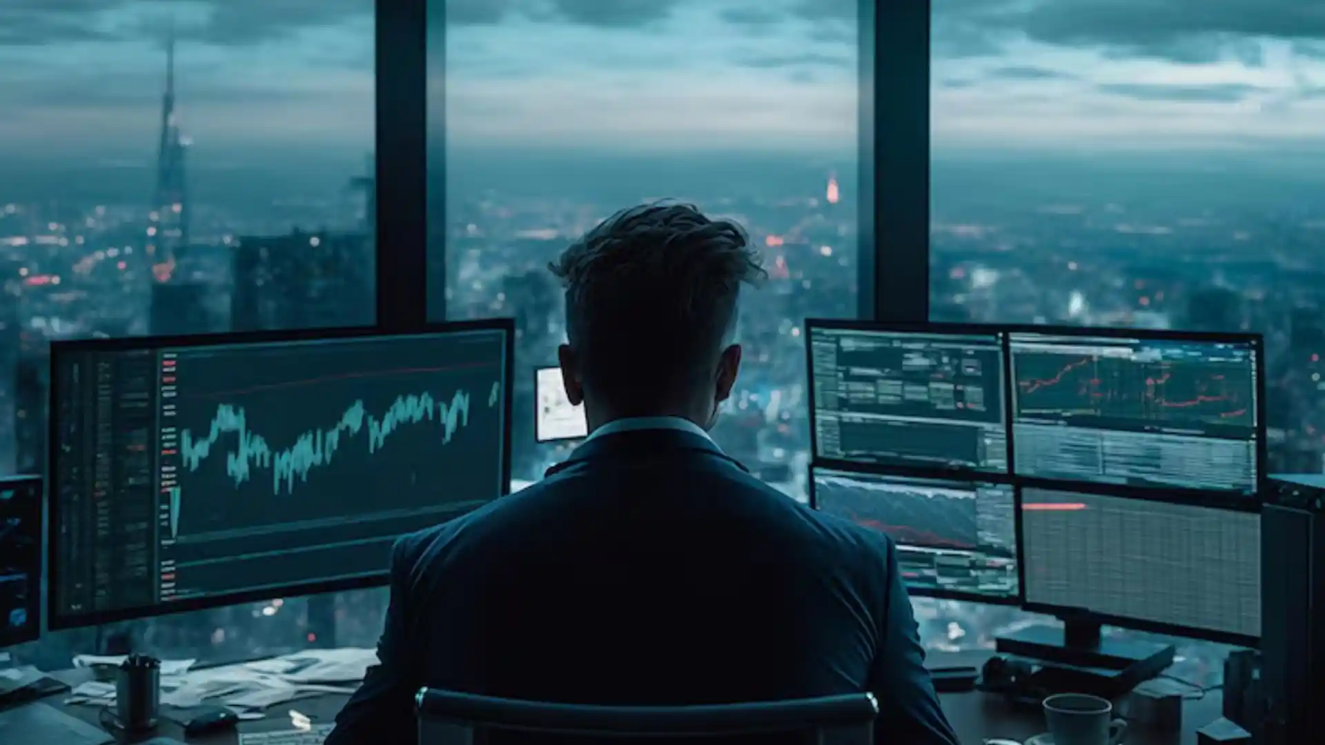 Image: a financial trading screen or charts
