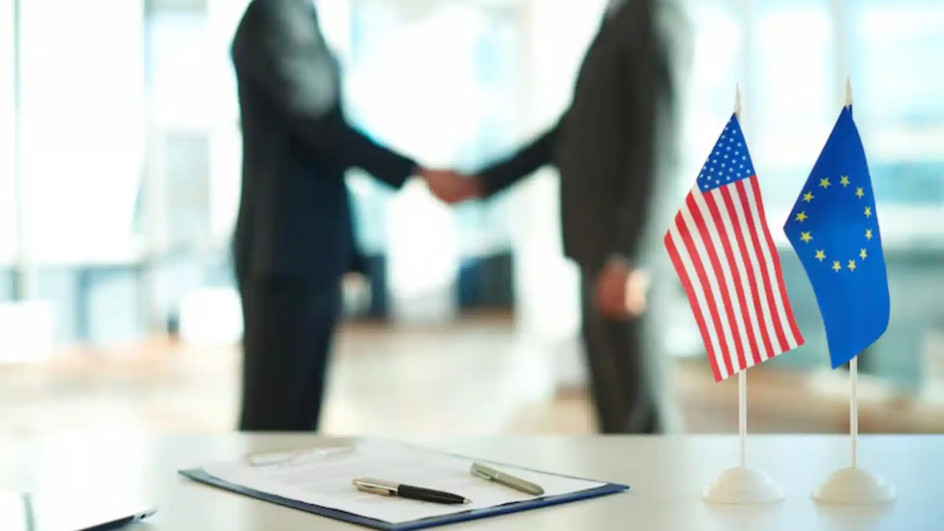 Image: an international legal meeting