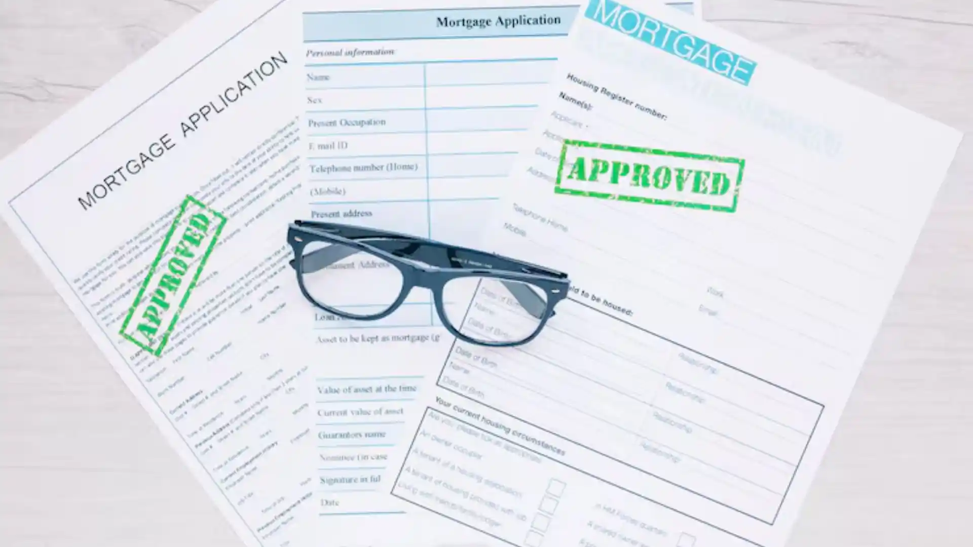 Image: real estate financing paperwork