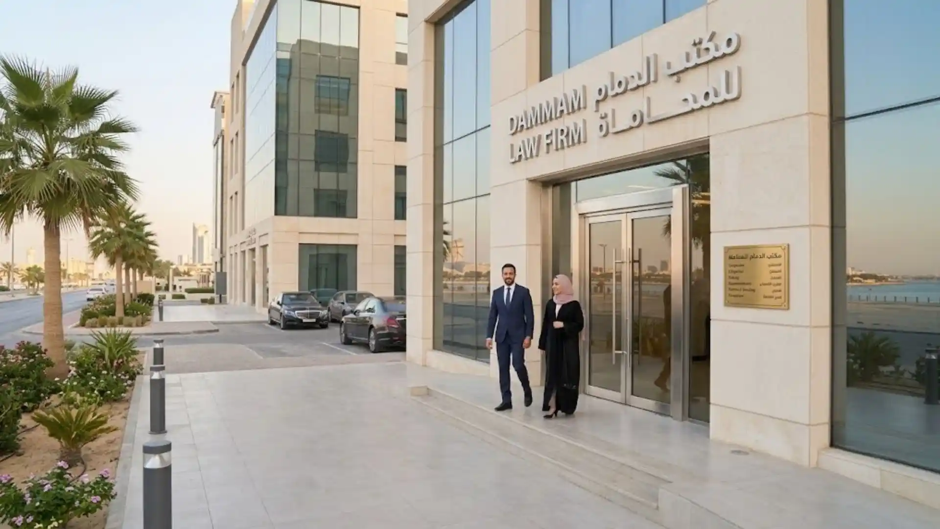 Image: the Dammam office front, or a location map